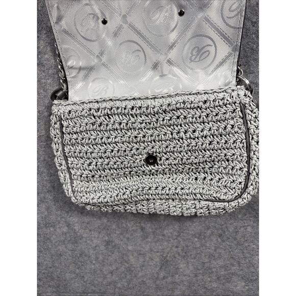 BRIGHTON ANJU JEWELED Sequins Crystals Small CROCHETED Purse Bag w/ Dust Bag - Picture 10 of 13